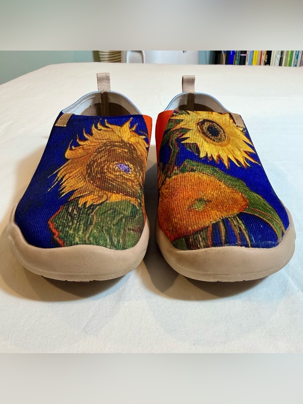 New UIN Sunflowers II Toledo Shoes Mens 9 Womens 11 EU 42.5 Slip-Ons Van Gogh - Picture 2 of 8
